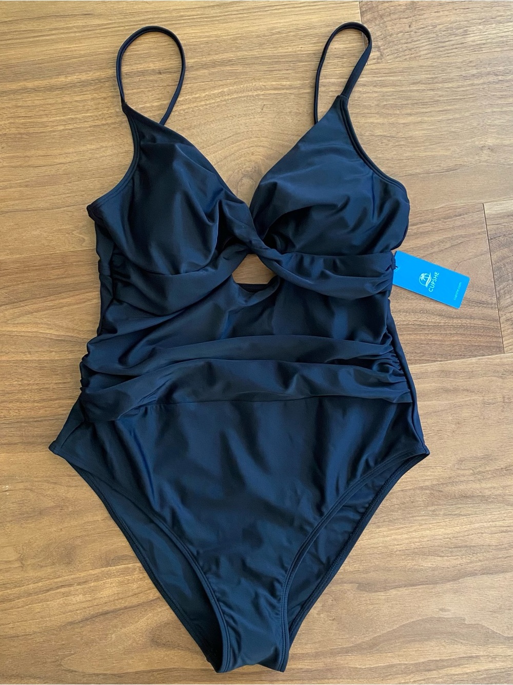 Cupshe Black One Piece Swimsuit M NWT Cutout